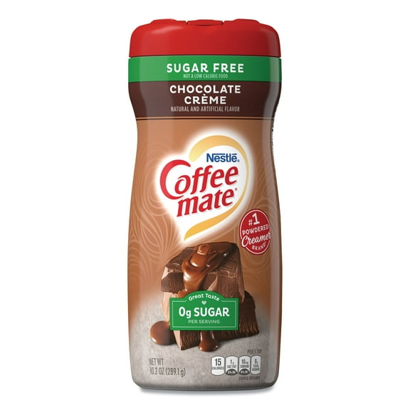 Coffee Mate Sugar Free Chocolate Creme Powdered Creamer, 10.2 Oz, 6/carton