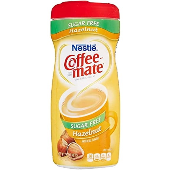 Coffee-Mate Sugar Free Powder, Hazelnut, 10.2 Oz