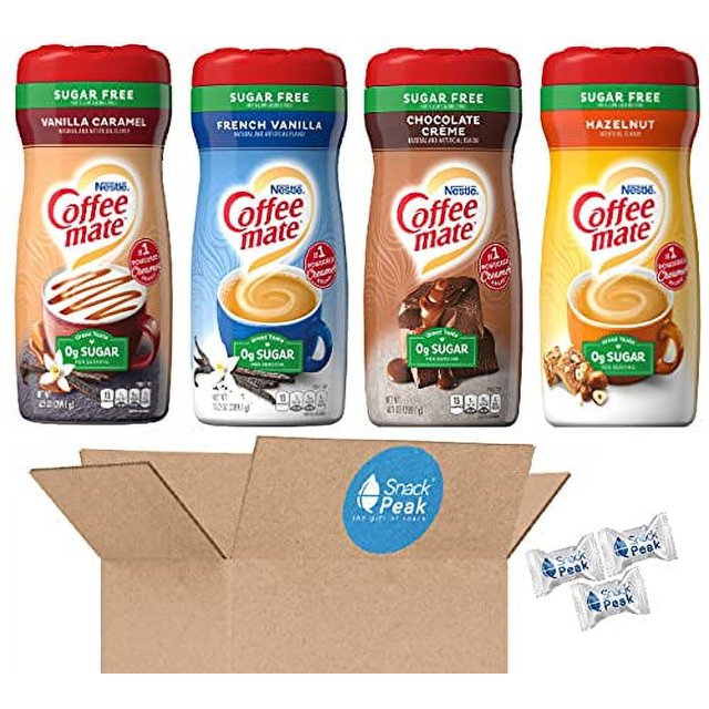Coffee Mate Sugar Free Powdered Creamer Variety Gift Box Hazelnut
