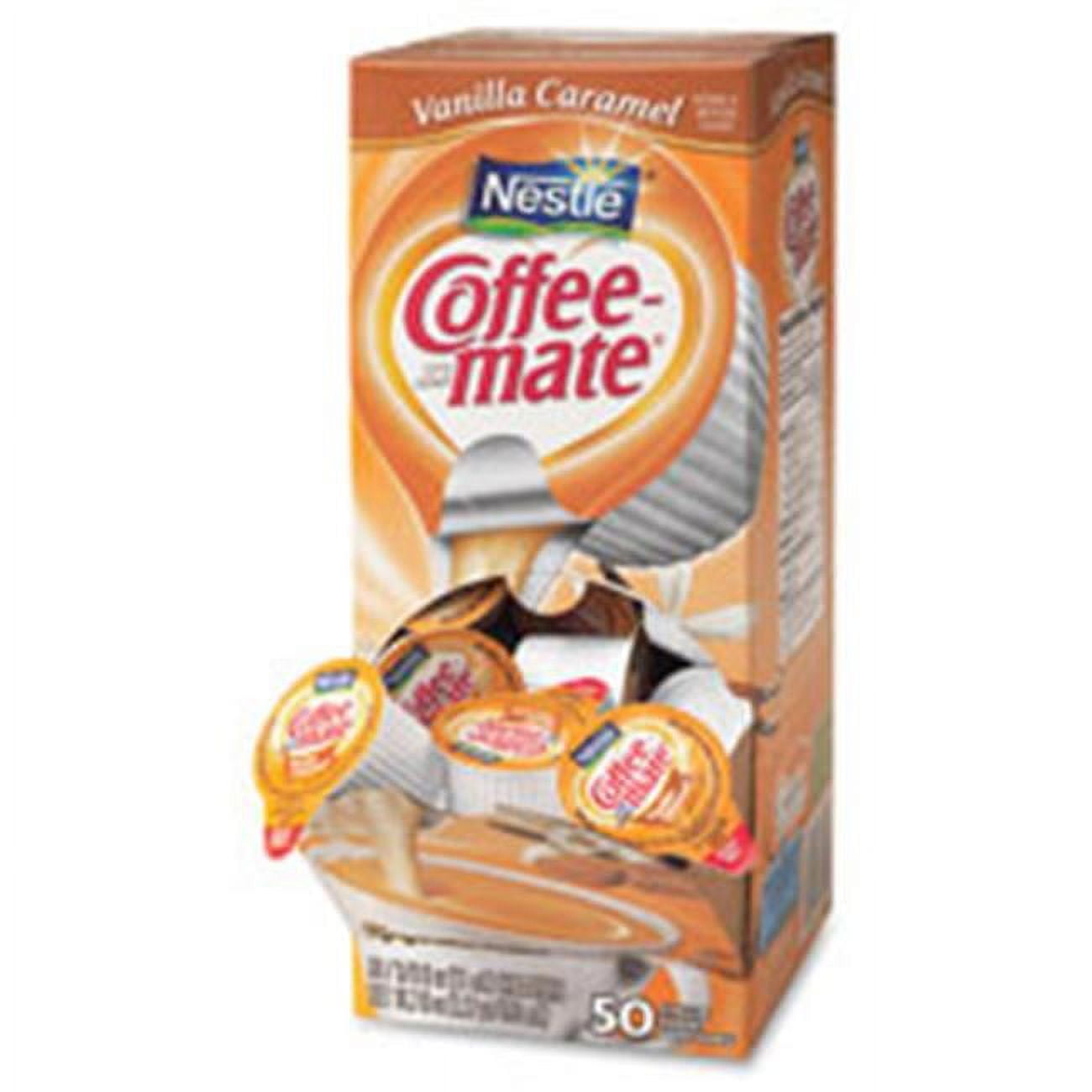 CoffeeMate Vanilla Caramel Liquid Creamers, 50 Per Box