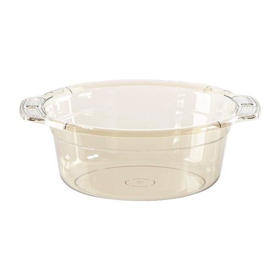 Coffee Medium Size Transparent Plastic Basin Thickened Construction For Students Dormitory Bathroom Storage Hanging Design Multi Functional Household Utility Organizer