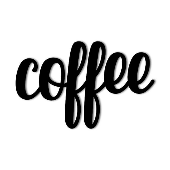 Coffee Metal Wall Sign | Espresso Expresso Moka Pot Coffee Pot Decorative Accent Decor Kitchen Wall Decor Kitchen Word Sign Kitchen Backsplash Sign Housewarming Gift | 3 Sizes Colors Made in USA