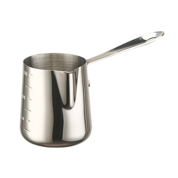 Coffee Milk Cup with Long Handle Coffee Milk Frothing Pitcher Pots Stainless Steels Coffee Pots Pouring Melting Pitcher