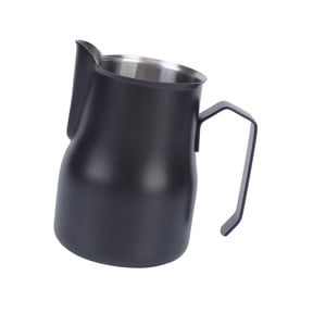 Coffee Milk Frothing Pitcher, Stainless Steel Latte Art Pourer with Smooth Interior and Open Handle for Espresso Prep
