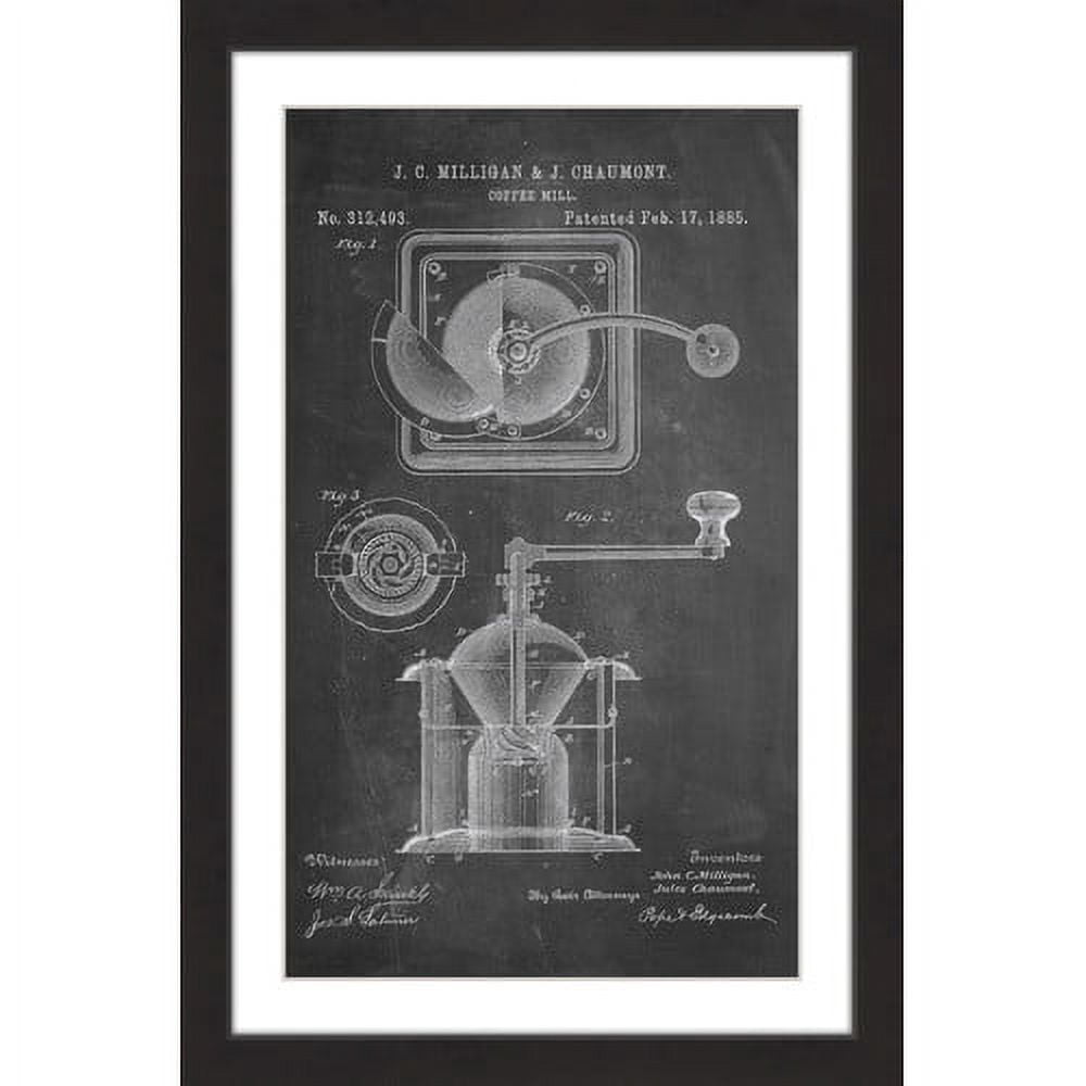 "Coffee Mill 1885 Chalk" Framed Painting Print