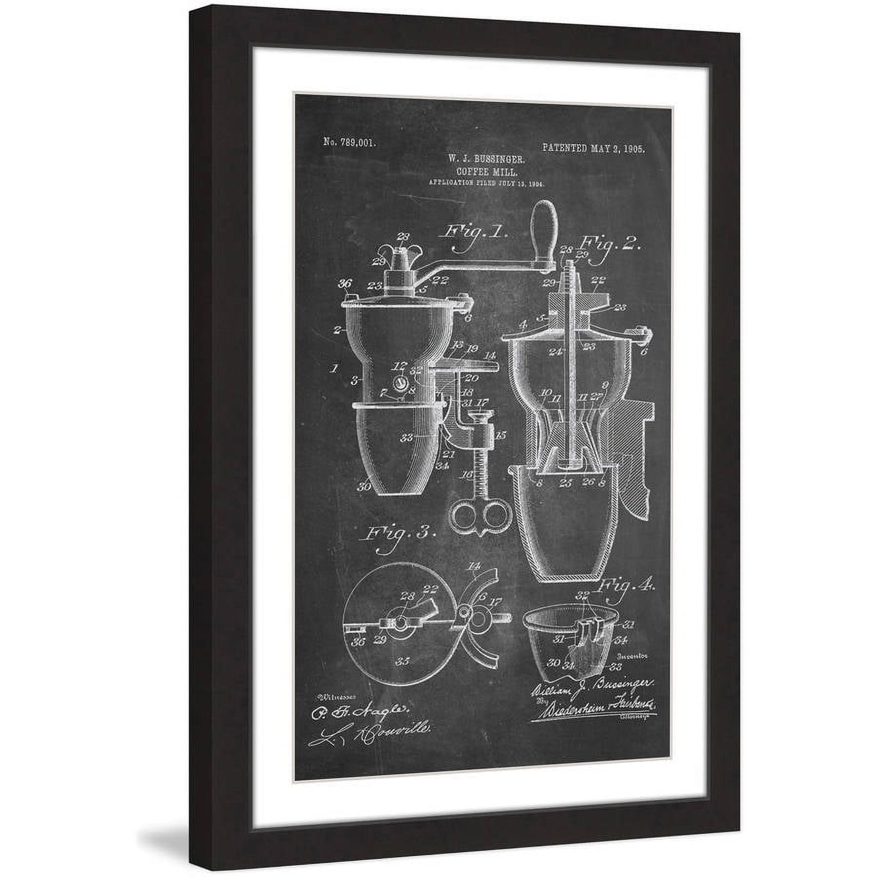 "Coffee Mill 1905 Chalk" Framed Painting Print