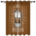 thumbnail image 1 of Coffee Modern Vintage Elements Modern Window Curtains Drape For Kitchen Living Room Bedroom Decoration Curtains, 1 of 6