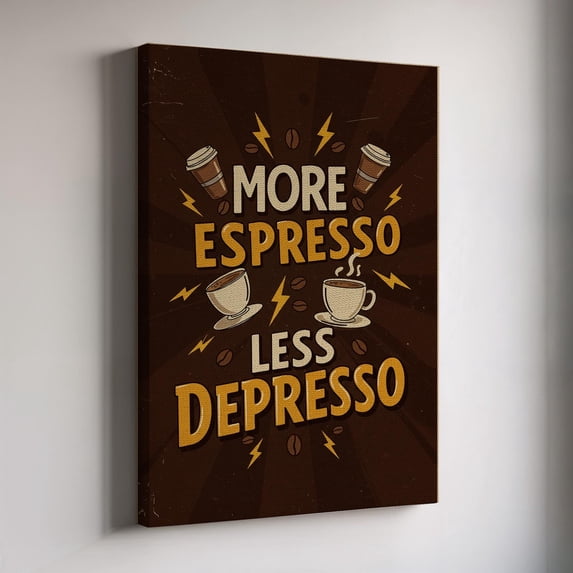 Coffee More Espresso Less Depresso Quote Coffee Lover Art Espresso ...