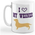 thumbnail image 1 of Coffee Mug 11 Ounces I Love My Weiner Dog Lover Pet Ceramic Tea Cup Design Only, 1 of 7