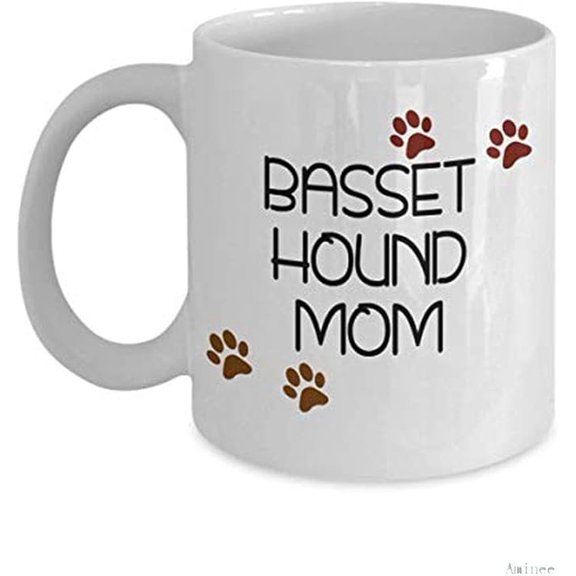 Coffee Mug 11 oz Coffee k Reusable Cups Basset Hound Dog Mom (White) Basset Hound Cup is The Perfect Dog Basset Hound Mom Gift Dog Merchandise Basset Hound Basset Best Mug Gifts