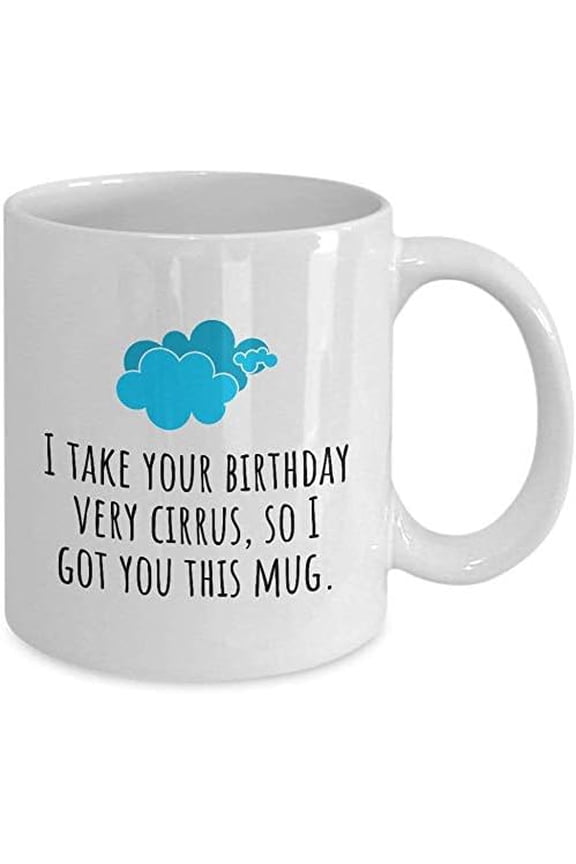 Coffee Mug 11OZ- Meteorologist Birthday Gift Meteorology Coffee Mug I Take Your Birthday Cirrus Weather Science Mug