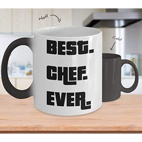 Coffee Mug 11oz-Coffee K Reusable Cups Best Chef Ever (Colour Changing) 11-oz - Chef - Chef Cup - Best Cooking - Funny Chef Gift - Best Chef Ever - Cooking M Mug Gifts