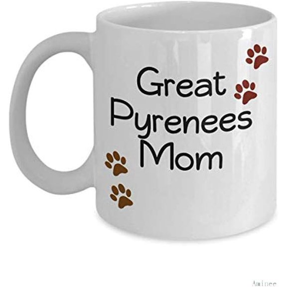 Coffee Mug 11oz-Coffee k Reusable Cups Great Pyrenees Dog Mom (white) Great Pyrenees Cup Is The Perfect Funny Pyrenees Dog Mom Gift Dog Merchandise - Great Pyrenees Best Mug Gifts