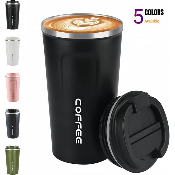 Coffee Mug 17oz, BKSDUEH Coffee Travel Mug Spill Proof with Leakproof Lid Vacuum Stainless Steel Thermos Coffee Tumblers, Reusable Coffee Cup for Men and Women for Hot & Cold Drinks