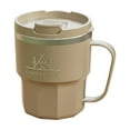 thumbnail image 1 of Coffee Mug 400ml, Small Vacuum Insulated Camping Mug with Lid, Double Wall Stainless Steel Travel Camping Tumbler Trave Mugs, for Men & Women (Brown B), 1 of 6
