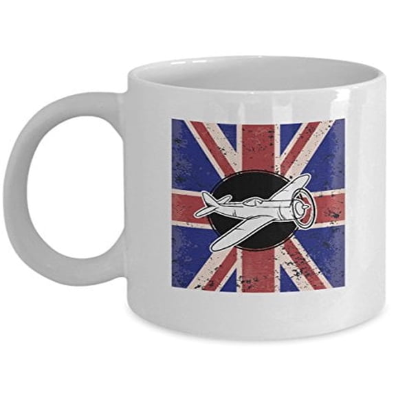Airplane 11 oz Coffee Mug - British Gift Ideas White Ceramic