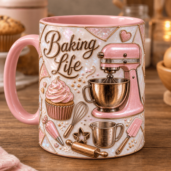 Coffee Mug Baking Life Baking Tools Coffee Cup for Bakers Christmas Gift