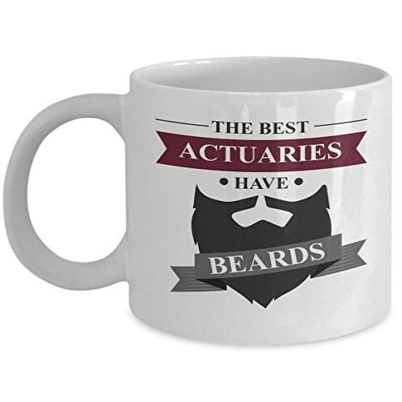 Beard 11 oz Coffee Mug - The Best Have Gift for Actuaries White Ceramic
