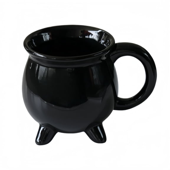 Coffee Mug, Black Ceramic Witch Mugs, Adorable Sorceresss Themed Cups,Ideal for Christmas Thanksgiving Halloween