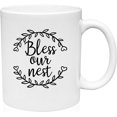 thumbnail image 1 of Coffee Mug Bless Our Nest Family Life Is The Best Life Blessed Thankful White Coffee Mug Funny Gift Cup, 1 of 3