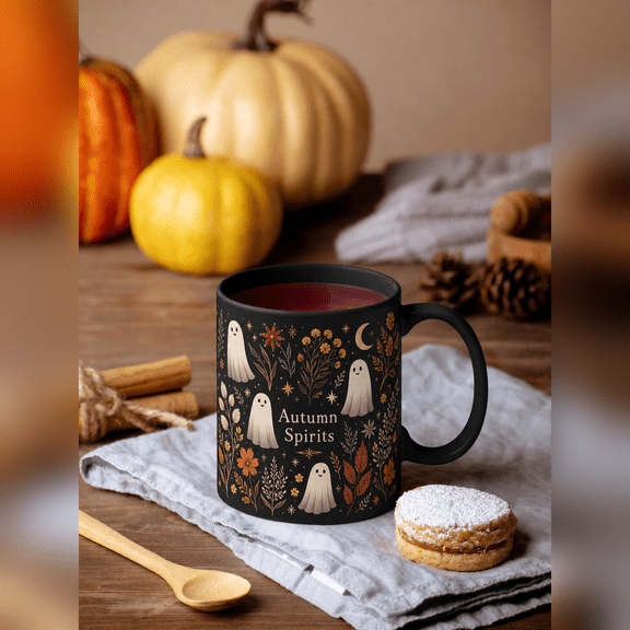 Coffee Mug Boho Ghost Halloween Ceramic Cup for Coffee Teacher Gift