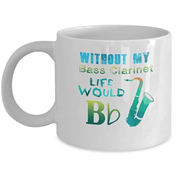 Clarinet 11 oz Coffee Mug - Bass Player Gifts White Ceramic