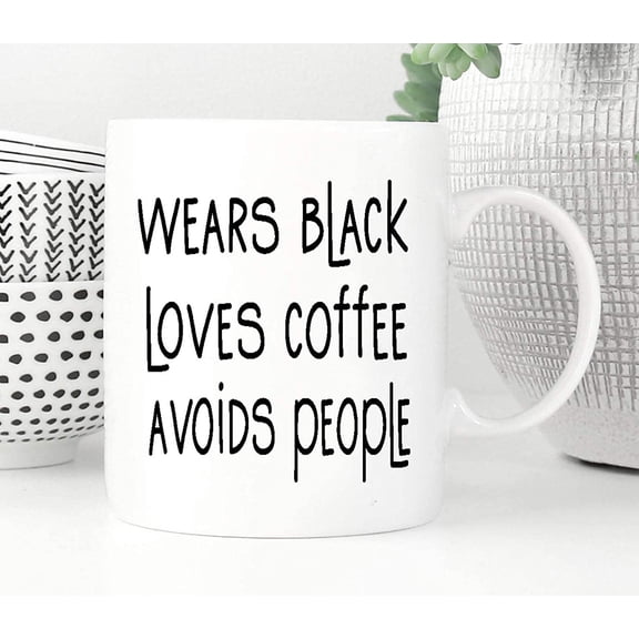 Coffee Mug For Cowoker Colleague From Co-Worker Gifts Ideas For Coworkers Wear Black Loves Coffee White Ceramic 11 15oz Tea Cup Gifts For Men Women Friends On Birthday