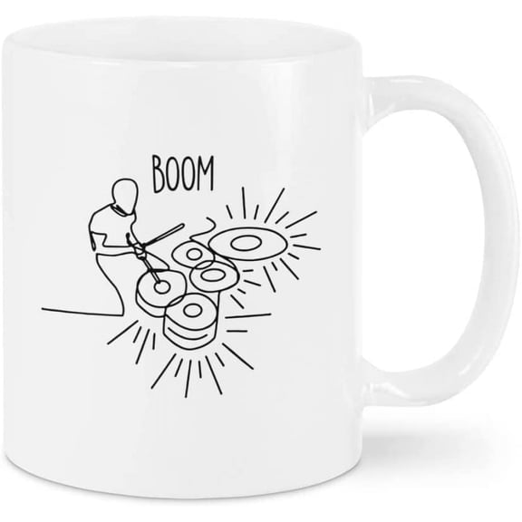 Coffee Mug For Drummer Mom Dad From Family Friends Gifts For Drummers Men A Man Playing Drums Drum Set White Ceramic 11 15oz Tea Cup Gifts For Music Band Friends Parents On Birthday