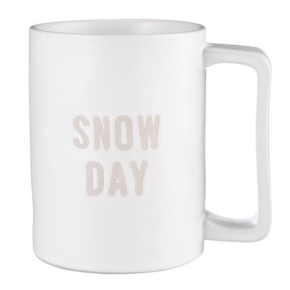 Coffee Mug Face to Face Designs Ceramic Tall Mugs 16 Ounces, Snow Day - 2 Pack