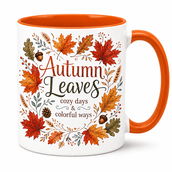 Coffee Mug Fall Leaves Ceramic for Coffee Autumn Gift