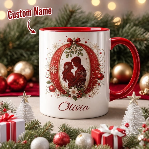 Coffee Mug First Christmas Together Personalized Name for Morning Coffee Couples Gift