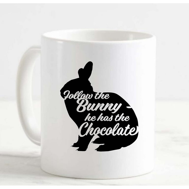Rabbit Coffee Mug, Cute Bunny Gift, Pet Rabbit Lover, Funny Gift for Her,  Him, White Rabbit, Rabbit Mom, Rabbit Dad Easter, Meme 