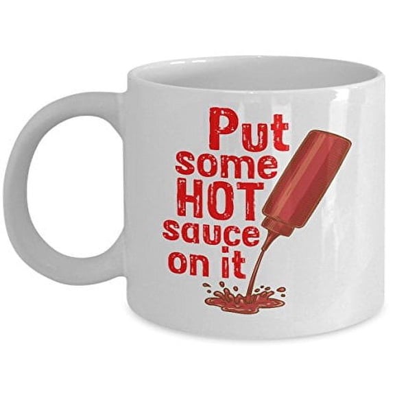 Chef 11 oz Coffee Mug - Put Some Hot Sauce White Ceramic Gift