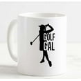 thumbnail image 1 of Coffee Mug Golf Gal Swing Golfing Par Sports Course White Cup Funny Gifts for work office him her, 1 of 2