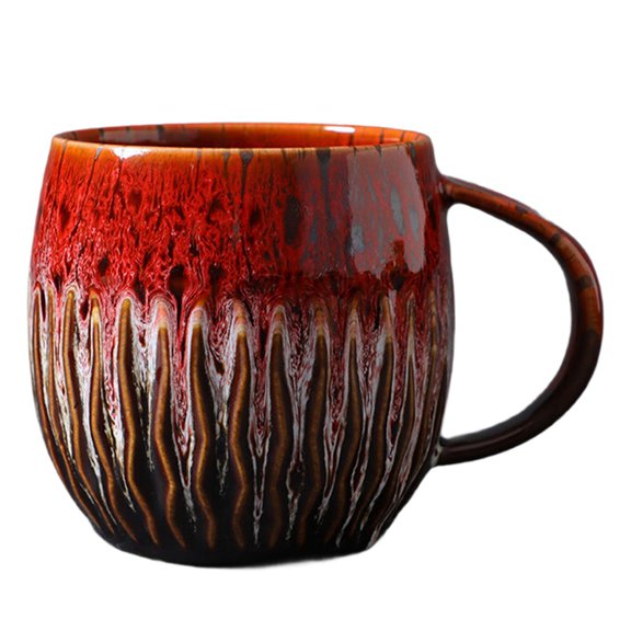 Coffee Mug - Handcrafted Look Ceramic Cup, Large Tea Mug, Microwave & Dishwasher Safe C