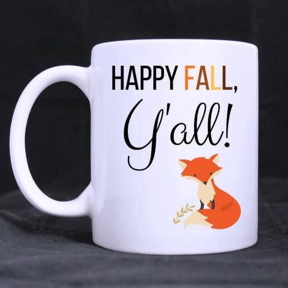 Coffee Mug Happy Fall Yall Tea Cup Ceramic Coffee Mug 11 Ounce
