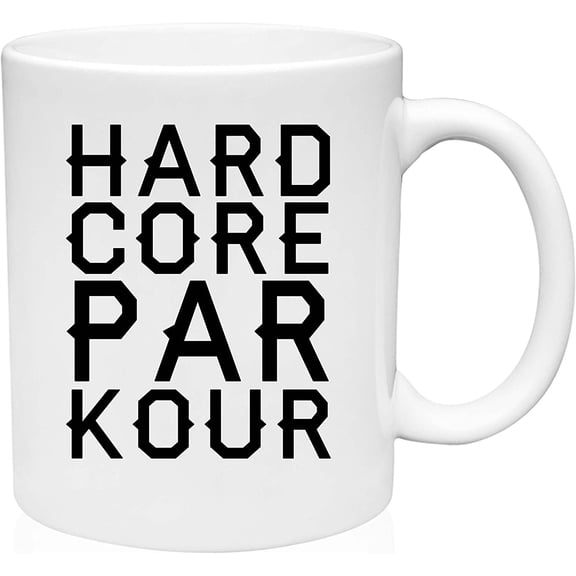 Coffee Mug Hard Core Parkour Training Jump Movement Obstacle White Coffee Mug Funny Gift Cup