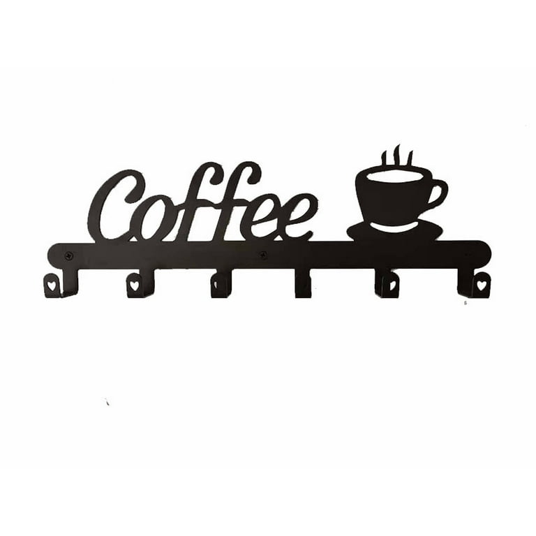 Coffee Mug Holder ,Coffee Bar Decor Sign,Coffee Cup Rack Holds
