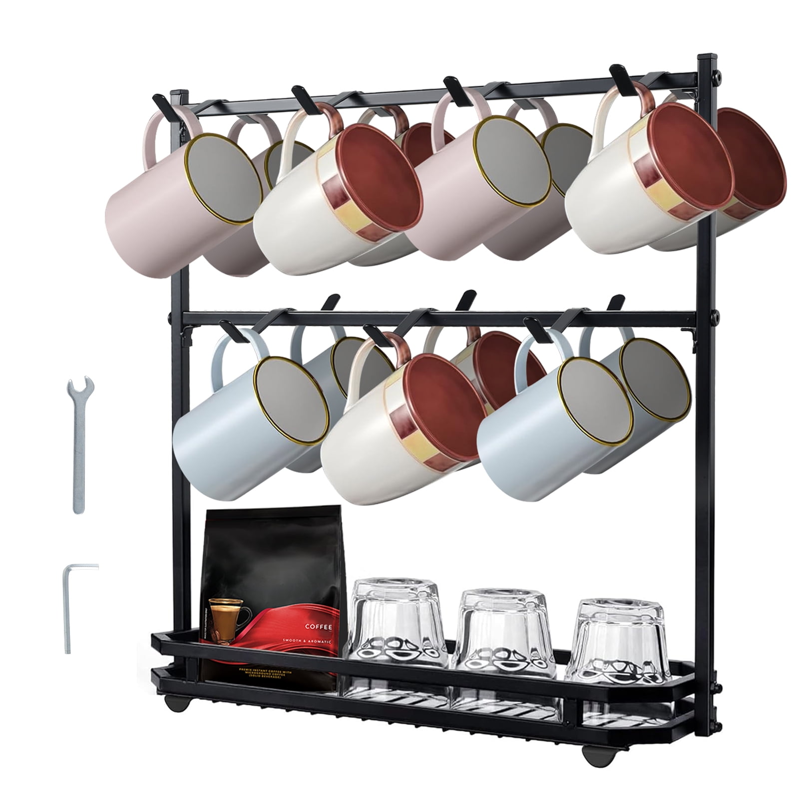 Coffee Mug Holder for Countertop Rustproof Coffee Cup Holder 14 ...