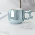 thumbnail image 1 of Coffee Mug Large Capacity Ceramic Breakfast Oatmeal Milk Tea Cup Instant Noodles Bowl Exquisite Mug Girl High-value Bear Ear Water Cup Luxury Novelty Gifts Best For Your Friends,320ml, 1 of 6