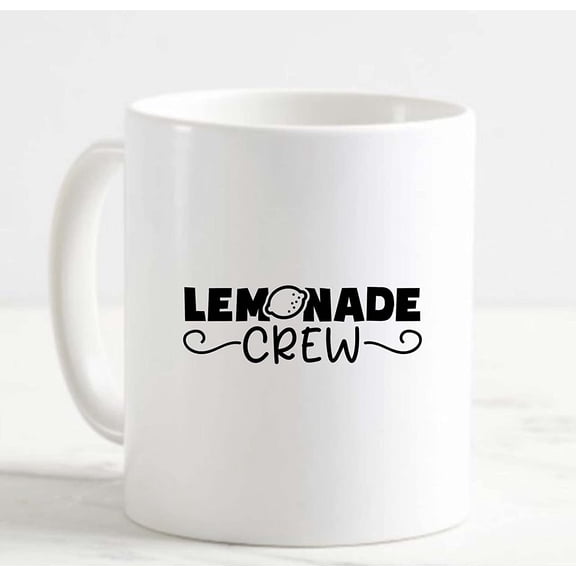 Coffee Mug Lemonade Crew Summer Business Beverages White Cup Funny Gifts for work office him her