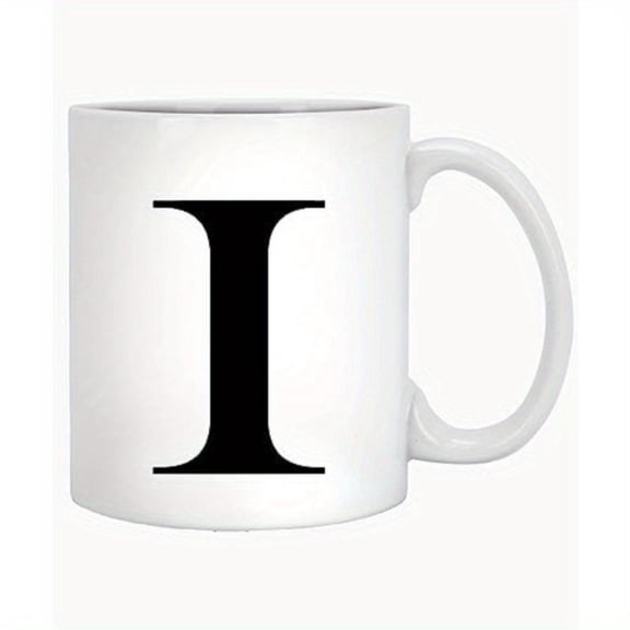 Coffee Mug Letter I Monogram Mug Romantic Birthday Valentine s Day Funny Tea Hot Cocoa Coffee Cup Idea Funny Mug Best Friends Family Bestie Girlfriend