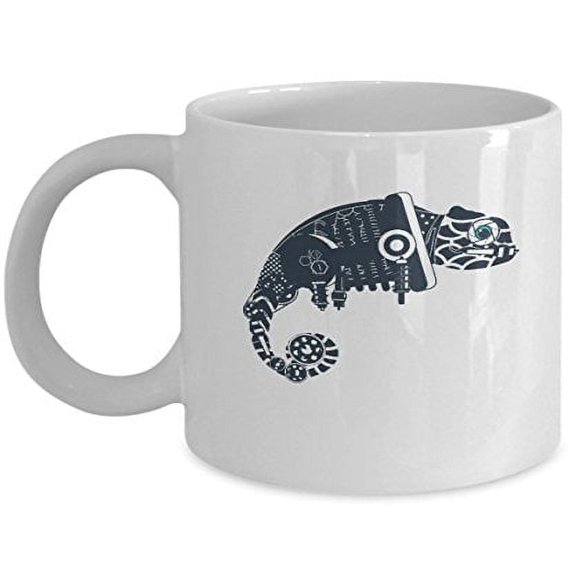 Lizard 11 oz Coffee Mug - Gifts for Chameleon Lovers White Ceramic