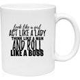 thumbnail image 1 of Coffee Mug Look Like a Girl Act Like Lady Think Like Man and Roll Like Boss White Coffee Mug Funny Gift Cup, 1 of 2