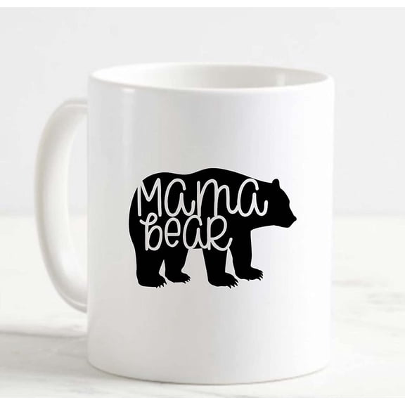Coffee Mug Mama Bear Family Mom Mother Wilderness Nature White Cup Funny Gifts for work office him her