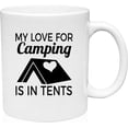 thumbnail image 1 of Coffee Mug My Love for Camping is In Tents Intense Funny Outdoor Nature Pun White Coffee Mug Funny Gift Cup, 1 of 2
