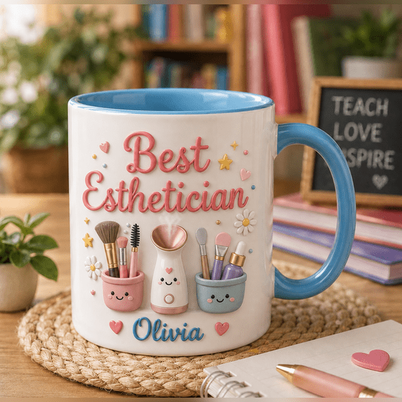 Coffee Mug Personalized Best Esthetician Ceramic Morning Coffee Cup Gift for Coworker