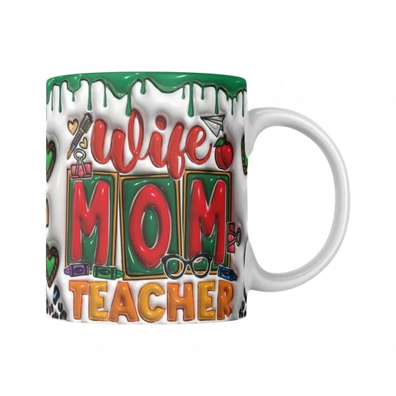 Coffee Mug Personalized Gift with Text and Design Ceramic Cup for Mother's Day Father's Day Birthday Christmas Present for Him Her Family Member Funny Unique Present Dishwasher Safe