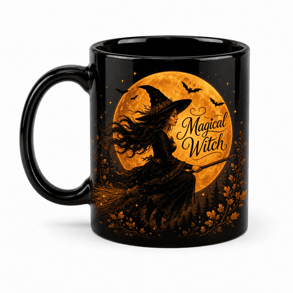 Coffee Mug Personalized Magical Witch Ceramic Drinkware for Witch Lovers