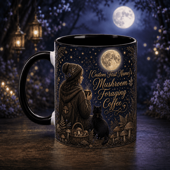 Coffee Mug Personalized Mushroom Foraging for Coffee and Tea for Mushroom Lovers
